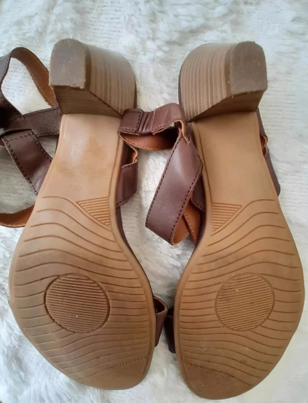 Sandalias marrones con tacones, talla 40, Marca Di Fontana – photo 4
